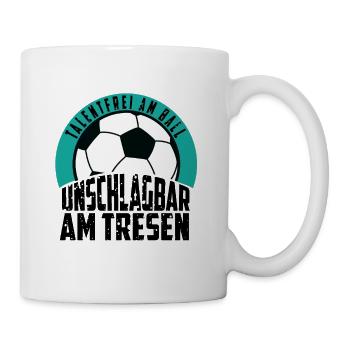 Fußball Männer Mannschaft Bier Saufen Verein - Tasse - Weiß - Rechts