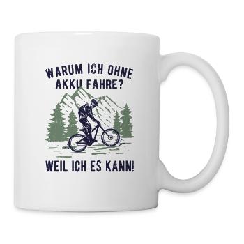Mountainbike MTB Fahrrad ohne Akku anti EMTB - Tasse - Weiß - Rechts