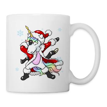 Noël amusant Santa Licorne - Mug blanc - blanc - Droite
