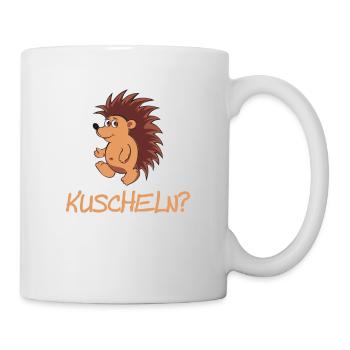 Igel zum Kuscheln Lustiger süßer Igel zum kuscheln - Tasse - Weiß - Rechts