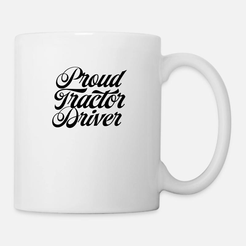 Fier tracteur tracteur tracteur - Mug blanc - blanc