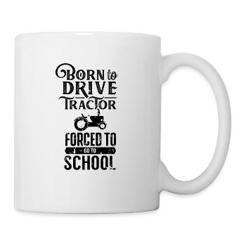 Né pour conduire un tracteur tracteur tracteur - Mug blanc - blanc - Droite