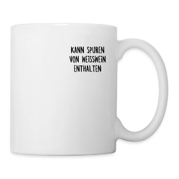 Kann Spuren von Weißwein Enthalten Weintrinker - Tasse - Weiß - Rechts
