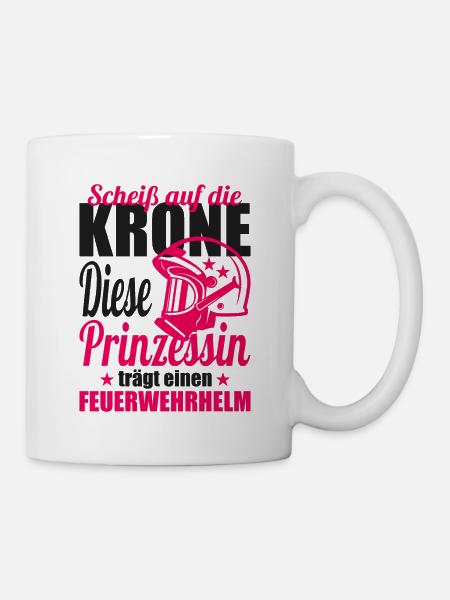 Feuerwehr freiwillige Feuerwehr Feuerwehrmann Frau - Tasse - Weiß