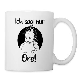 Örö Babysprache lustiger spruch werdende Eltern - Tasse - Weiß - Rechts