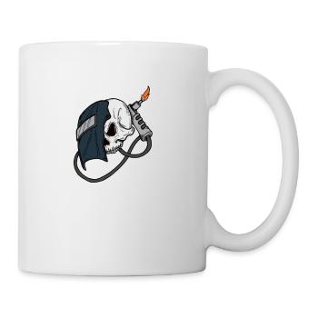 Schweißer Metallbauer Schlosser Maskenpflicht - Tasse - Weiß - Rechts