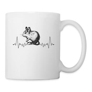 Cadeau de Rongeurs Degu Heartbeat - Mug blanc - blanc - Droite