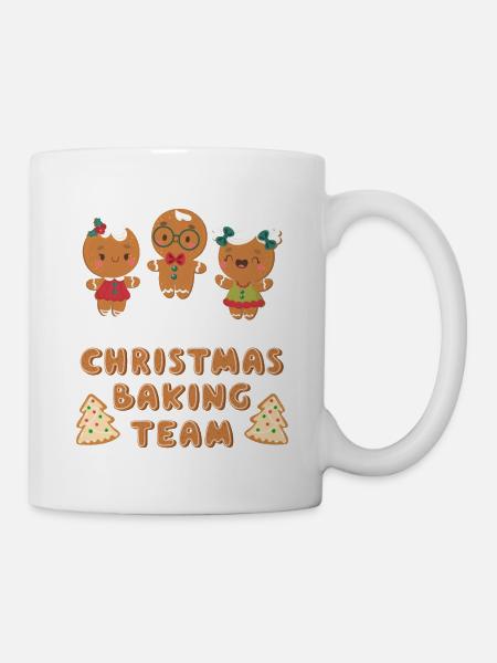 Plätzchen Backen Lebkuchenmänner - Tasse - Weiß