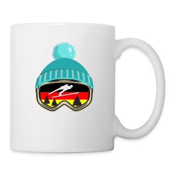 Ski jumping Skiflug Germany funny gift - Mug - white - Right