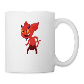 Cartoon devil - Mug - white - Right