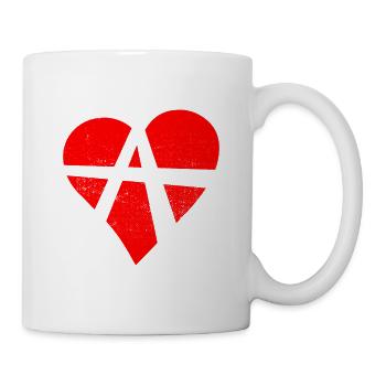 Beziehungsanarchie Symbol RA Relationship Anarchy - Mug - white - Right