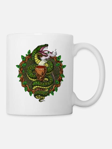 Ayahuasca Schlangenreise - Tasse - Weiß