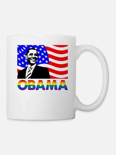 Barack Obama unterstützt LGBTQ Gender Equality Fun Gi - Tasse - Weiß