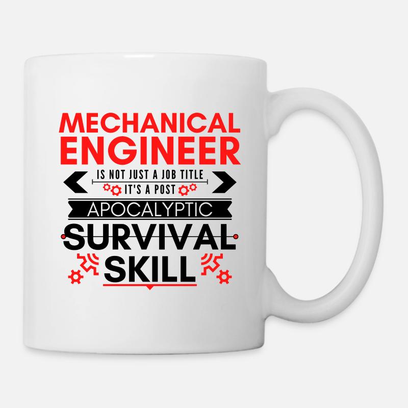 Mechanical Engineer is a Postapo Skill - Mug - white