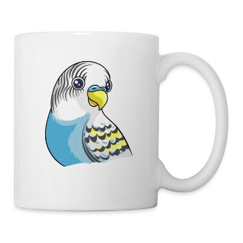 Beautiful blue budgie design - Mug - white - Right