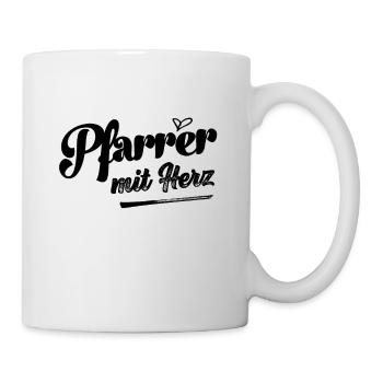 Pfarrer mit Herz Jesus Glaube Kirche Gebet - Tasse - Weiß - Rechts