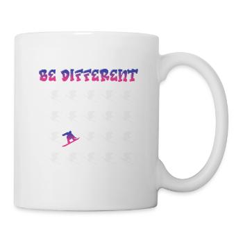 Ski snowboard disant cadeau de piste de ski de sports d'hiver - Mug blanc - blanc - Droite