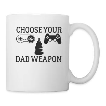 Choose your Weapon Dad Gamer - Tasse - Weiß - Rechts