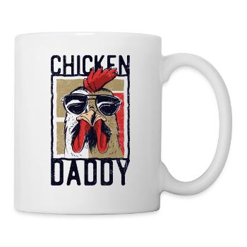 Conception drôle de papa de poulet pour le coq dans le panier - Mug blanc - blanc - Droite