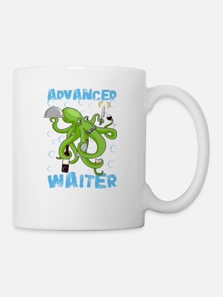 Lustige Sprüche für Kellner, Bedienung, Kellnerin - Tasse - Weiß