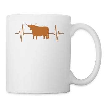 Vache de bovins Highland Highland écossais - Mug blanc - blanc - Droite