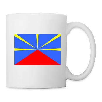 drapeau de l'île de la Réunion mahaveli 974 - Mug blanc - blanc - Droite