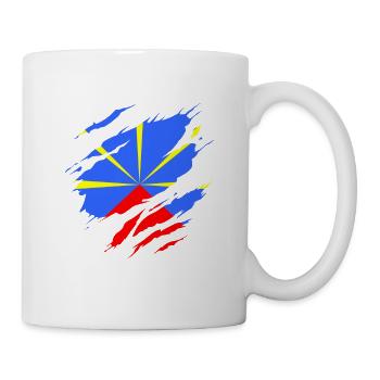 t-shirt mahaveli ile de la reunion 974 - Mug blanc - blanc - Droite