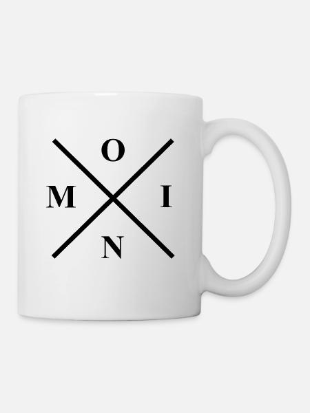 Moin Kreuz - Tasse - Weiß