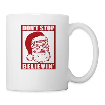 Noël n’arrête pas de croire le visage du Père Noël - Mug blanc - blanc - Droite