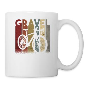 Gravel vélo Gravel vélo de route vélo cadeau rétro - Mug blanc - blanc - Droite