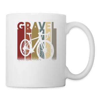 Gravel vélo Gravel vélo de route vélo cadeau rétro - Mug blanc - blanc - Droite