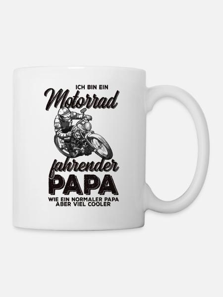 Motorrad Papa - Tasse - Weiß