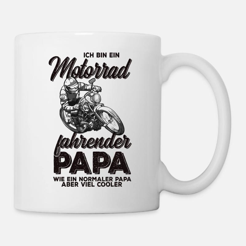 Motorrad Papa - Tasse - Weiß