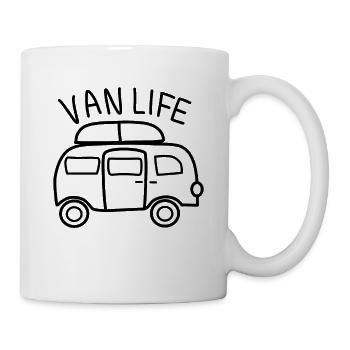 Freedom and Adventure: Camping Life - Mug - white - Right