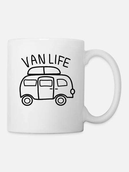 Liberté et aventure : la vie en camping - Mug blanc - blanc
