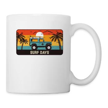 Retro Sunset Surf days - Mug - white - Right