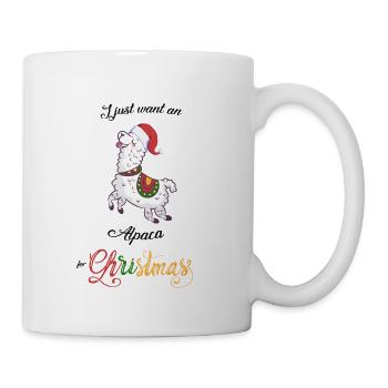 je veux juste un alpaga pour Noël alpaga - Mug blanc - blanc - Droite