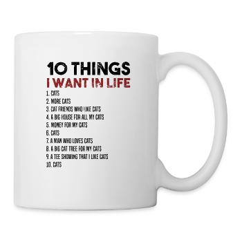 Je veux des chats - Mug blanc - blanc - Droite
