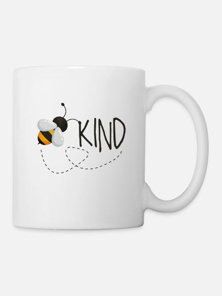 Conception de conception de type abeille pour l'environnement de filles de garçons - Mug blanc - blanc
