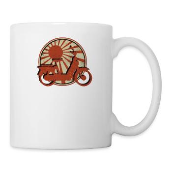 Mofa Tshirt Mofaroller Moped Mofafahrer Mofas - Tasse - Weiß - Rechts