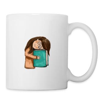 Livre, livres, petite fille avec un livre - Mug blanc - blanc - Droite