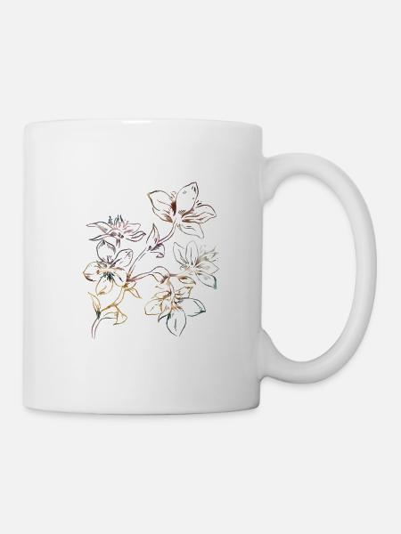 beautiful flowers - Mug - white