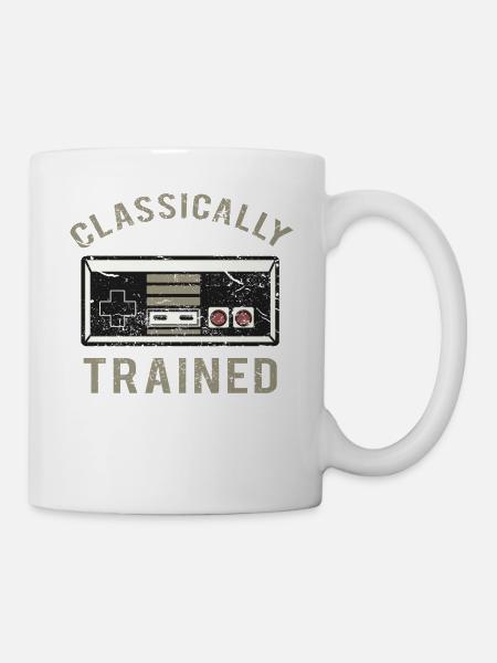 Klassisch ausgebildeter Retrogaming-Videospieler - Tasse - Weiß