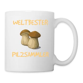 Weltbester Pilzsammler Pilzsucher Pilze sammeln - Tasse - Weiß - Rechts