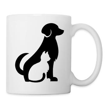 Animal lover cat dog - gift for animal lover - Mug - white - Right