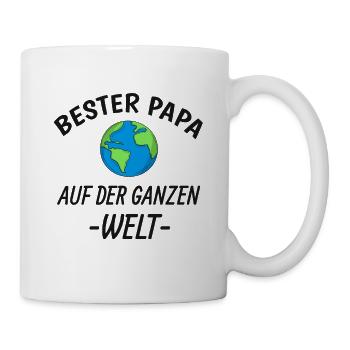 Bester Papa - Tasse - Weiß - Rechts