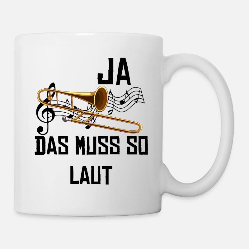Posaune - Tasse - Weiß