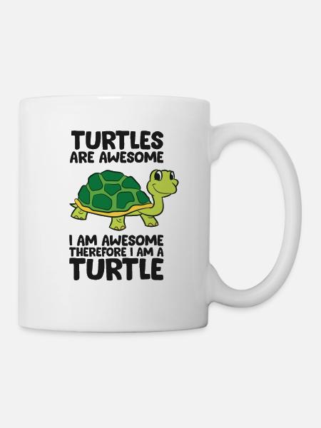 Ich Bin Eine Schildkröte - Tasse - Weiß