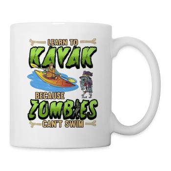 Kayak Zombie Funny Canoe Sport disant cadeau - Mug blanc - blanc - Droite