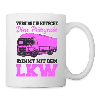 LKW-Fahrerin - Tasse - Weiß - Rechts